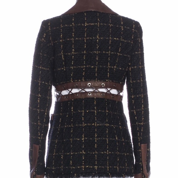 $$SOLD$$RARE $6700 CHANEL BLACK PLAID BLAZER JACKET FR42 - Picture 5 of 14